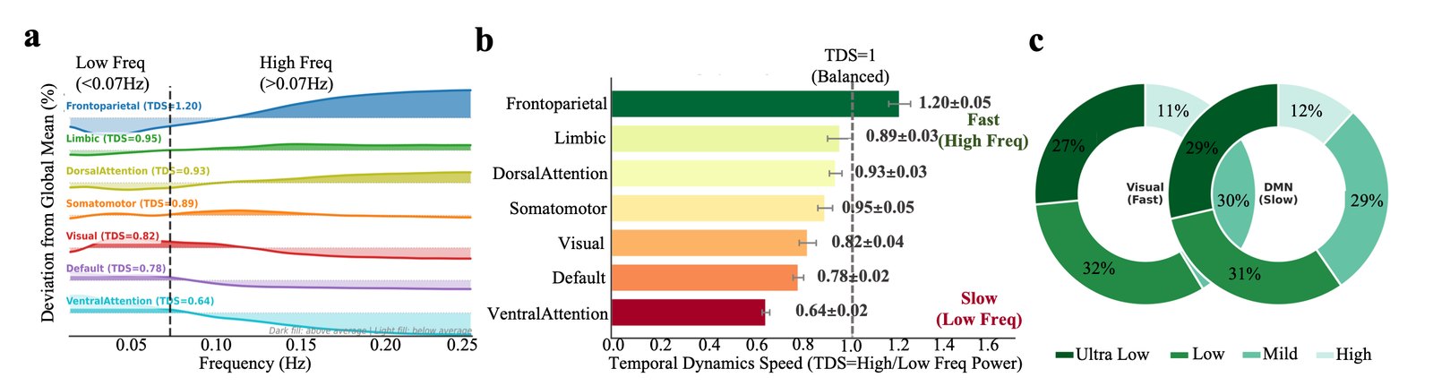 Temporal dynamics hierarchy across cortical networks